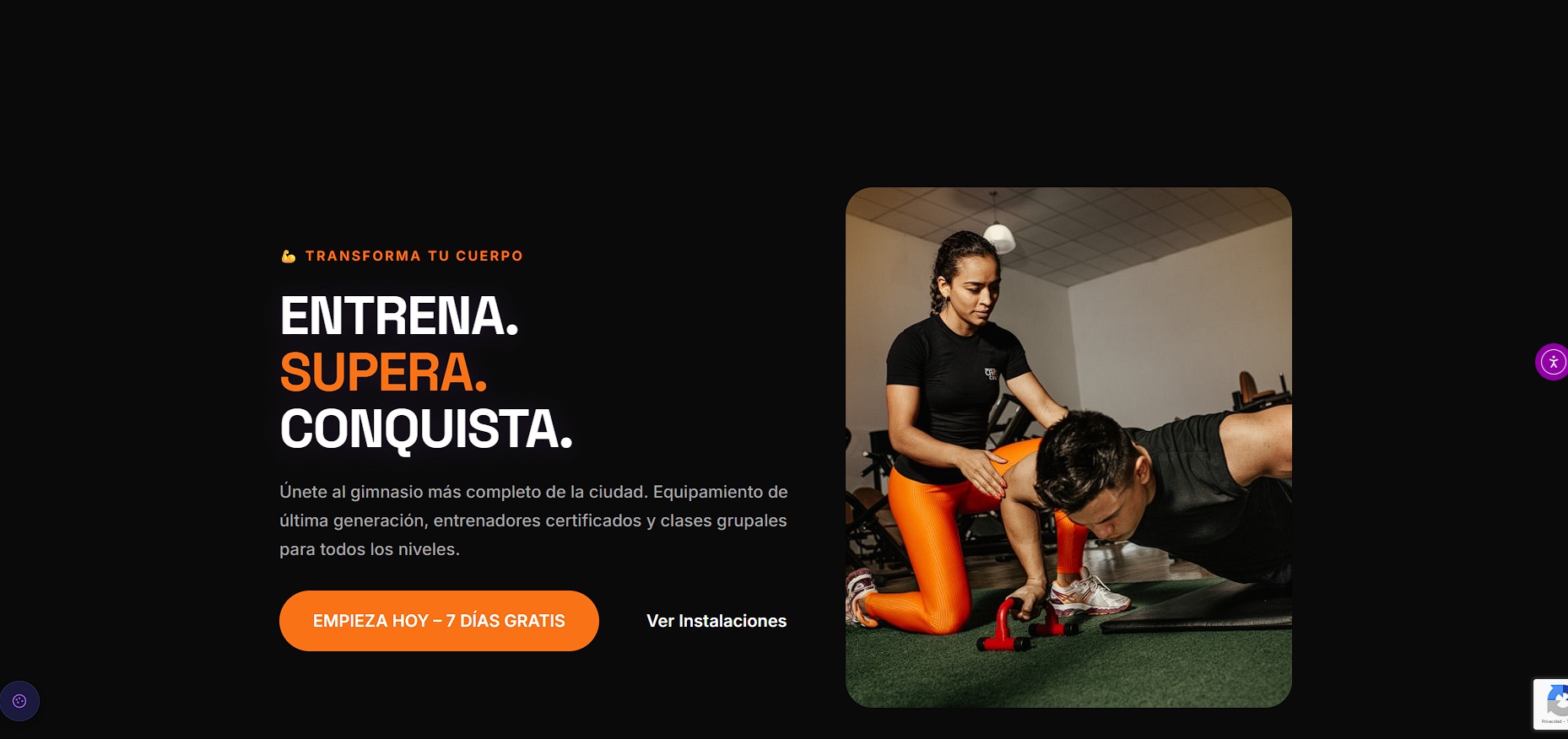 Demo Gym Fitness - Web para gimnasios