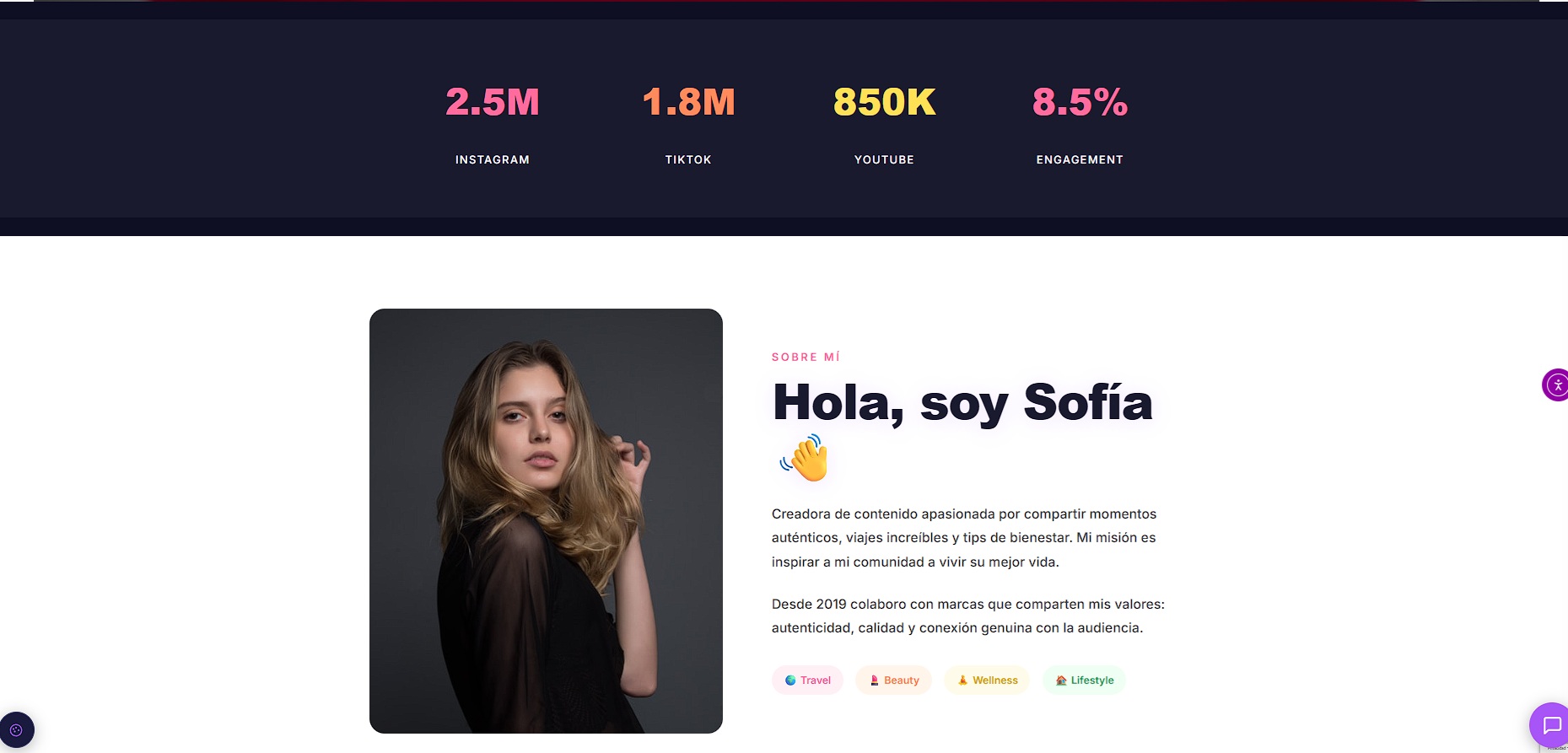 Demo Influencer - Web para creadores de contenido