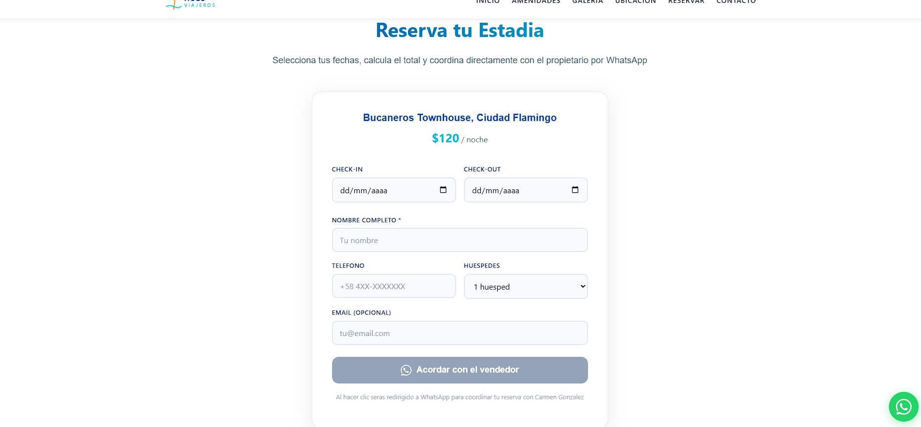Reservas Sencillas - Sistema de reservas de hospedaje