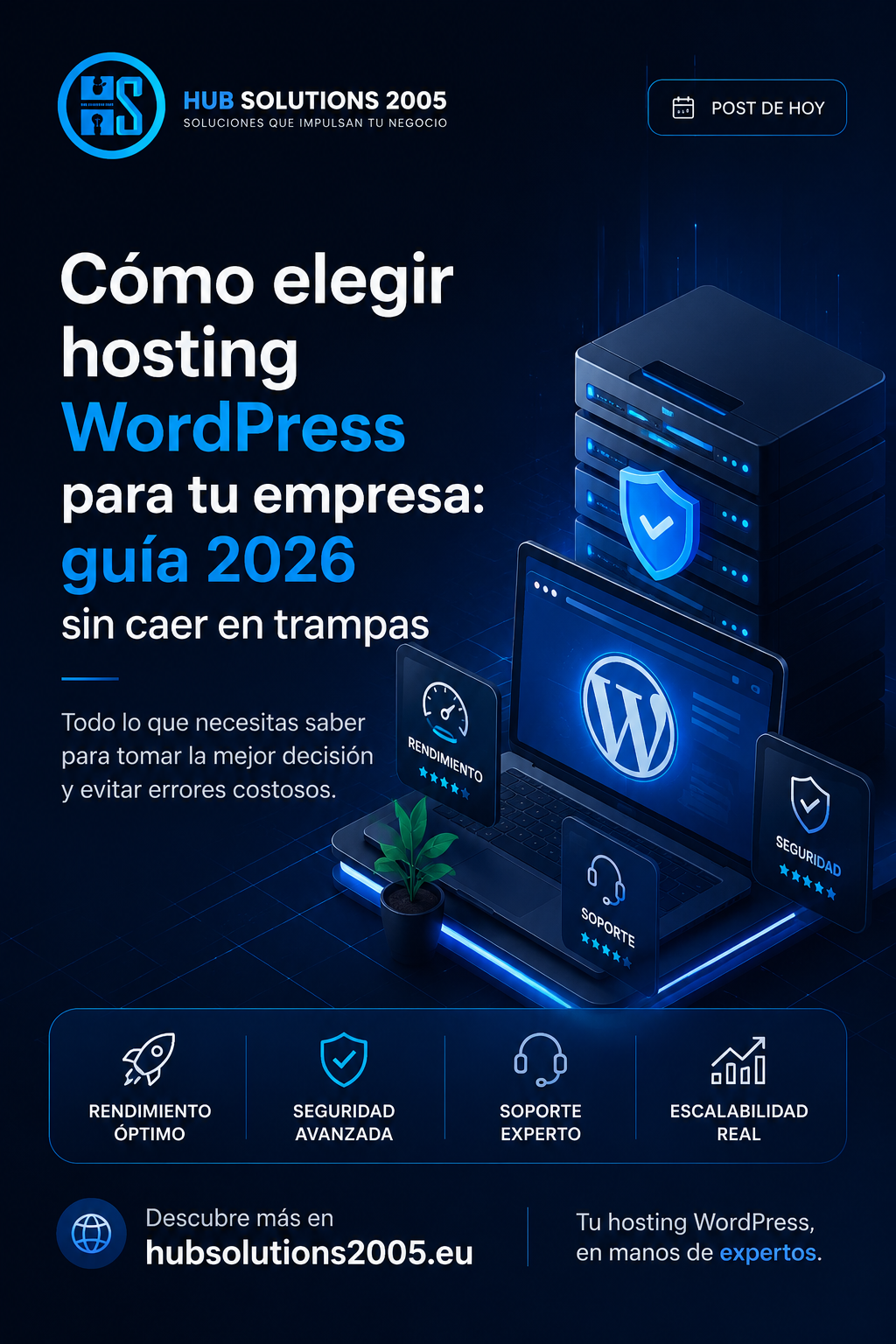 Cómo elegir hosting WordPress para tu empresa: guía 2026 sin caer en trampas