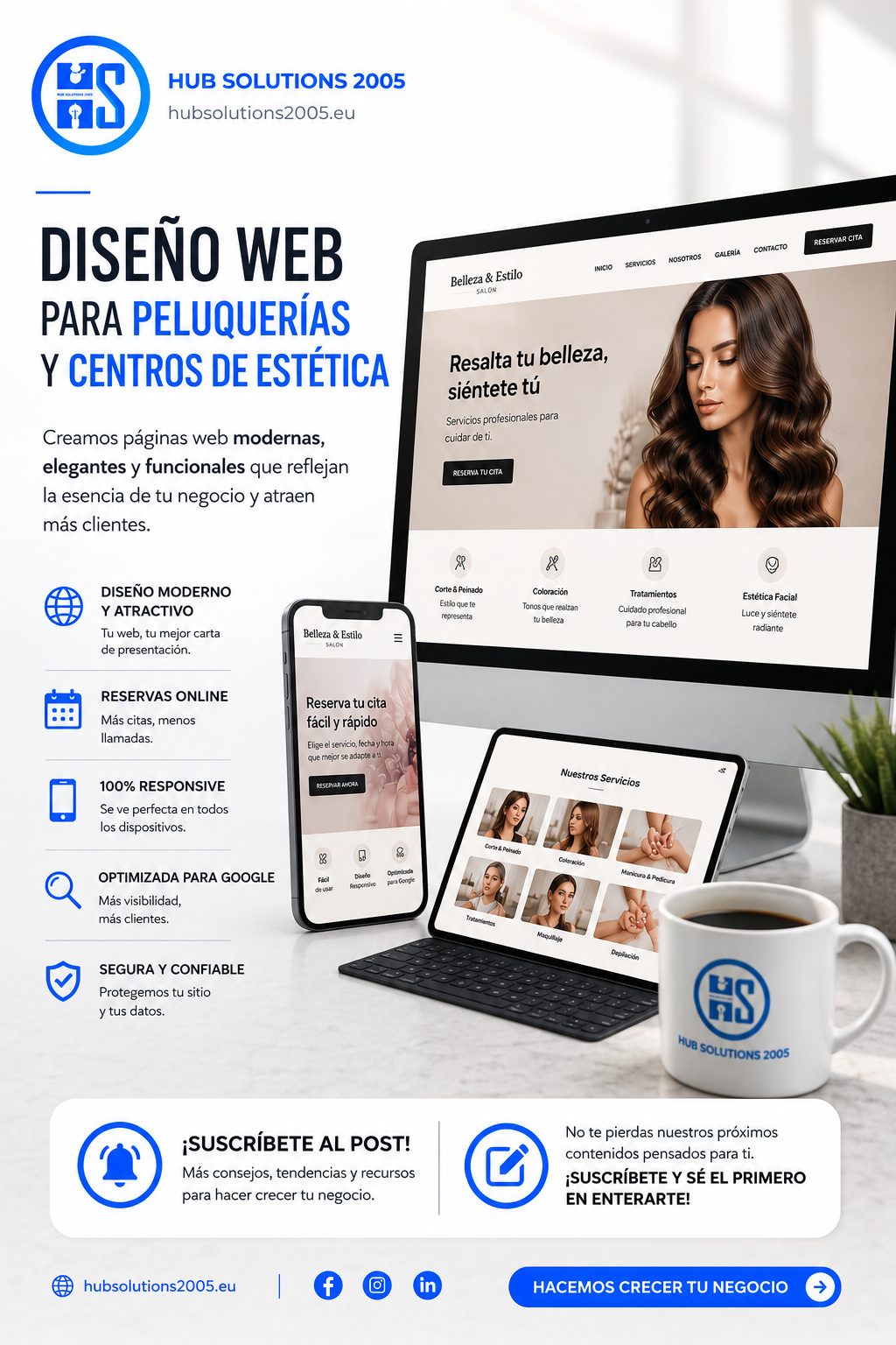 Diseño web para peluquerías y centros de estética