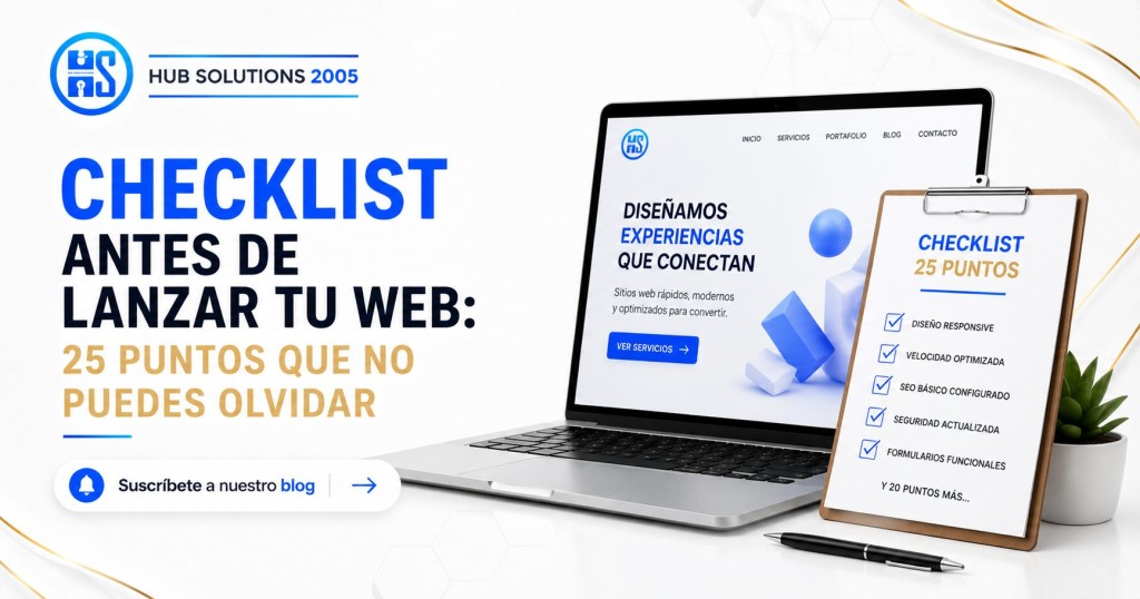 Checklist antes de lanzar tu web: 25 puntos que no puedes olvidar