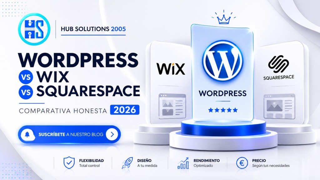 WordPress vs Wix vs Squarespace: comparativa honesta 2026